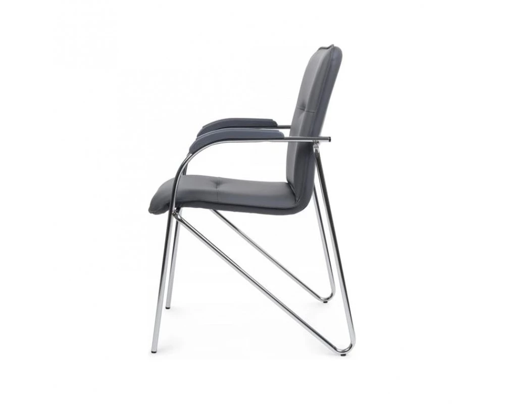 Стул Самба с пластиковыми подлокотниками SMB-03H Хром гальв.