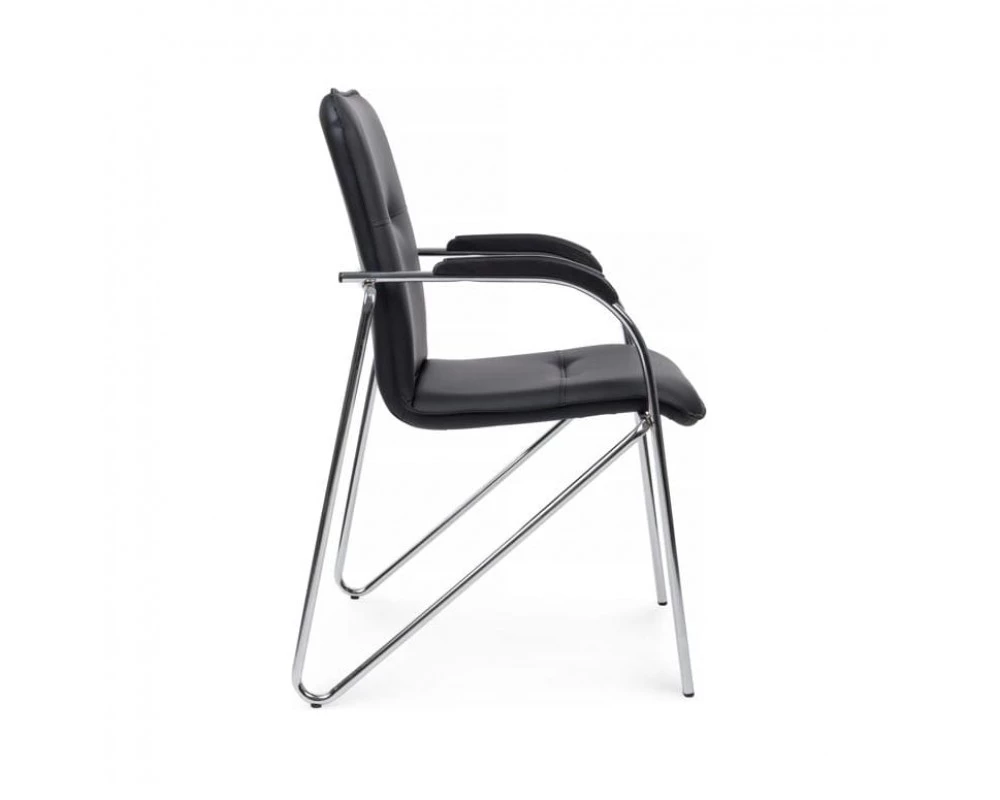 Стул Самба с пластиковыми подлокотниками SMB-03H Хром гальв.