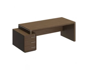 Стол руководителя левый на опорной тумбе малой ВЛ 148 ДТ Velar images