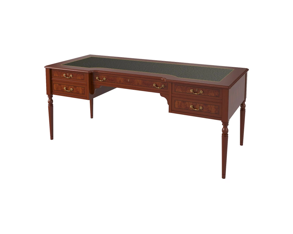 Стол руководителя матовый, кожа 1600х800х780 Artmoble