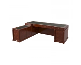 Стол руководителя матовый, кожа, левый 2500х1900х780 Artmoble images