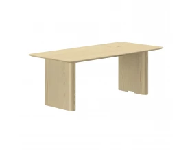 Стол руководителя лакированный с лючком слева 2050х950х720 Bosco images