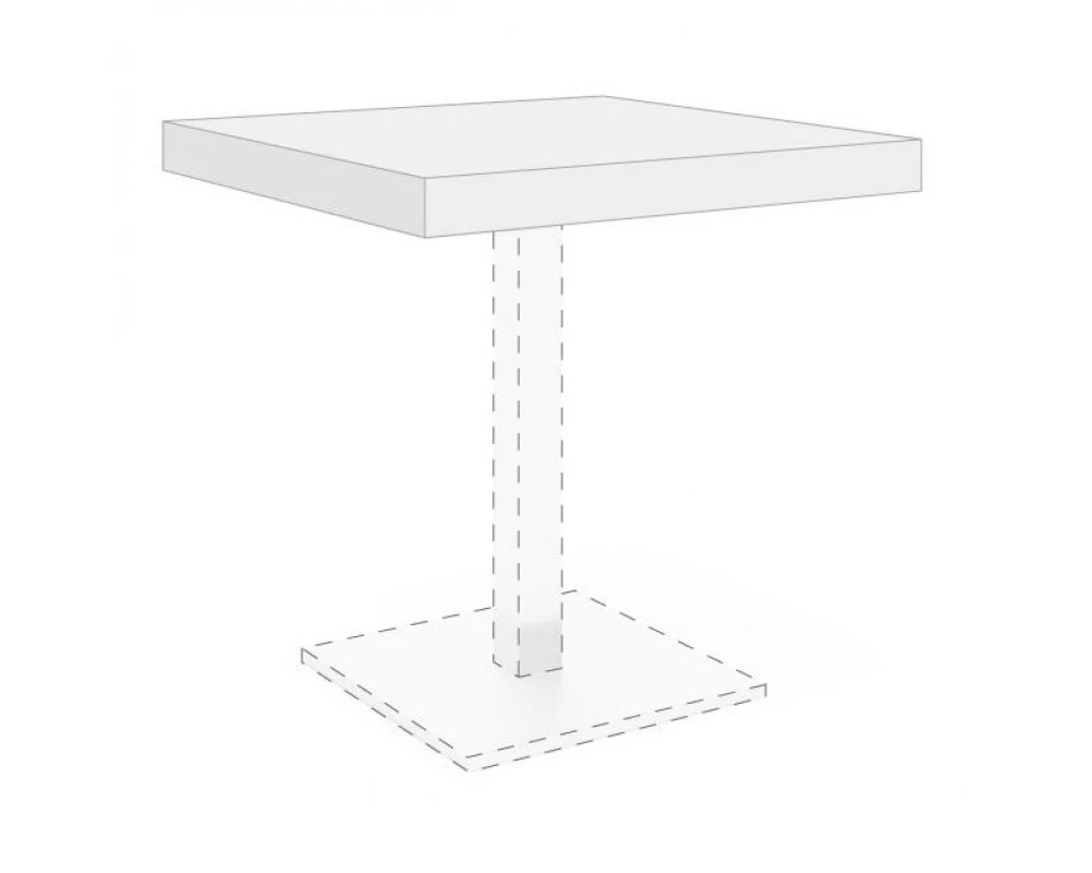 Топ стола переговоров 75,5х75,5x7 Kyo Белый матовый