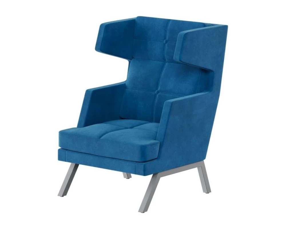 Кресло высокое с декором из пуговиц Aldo