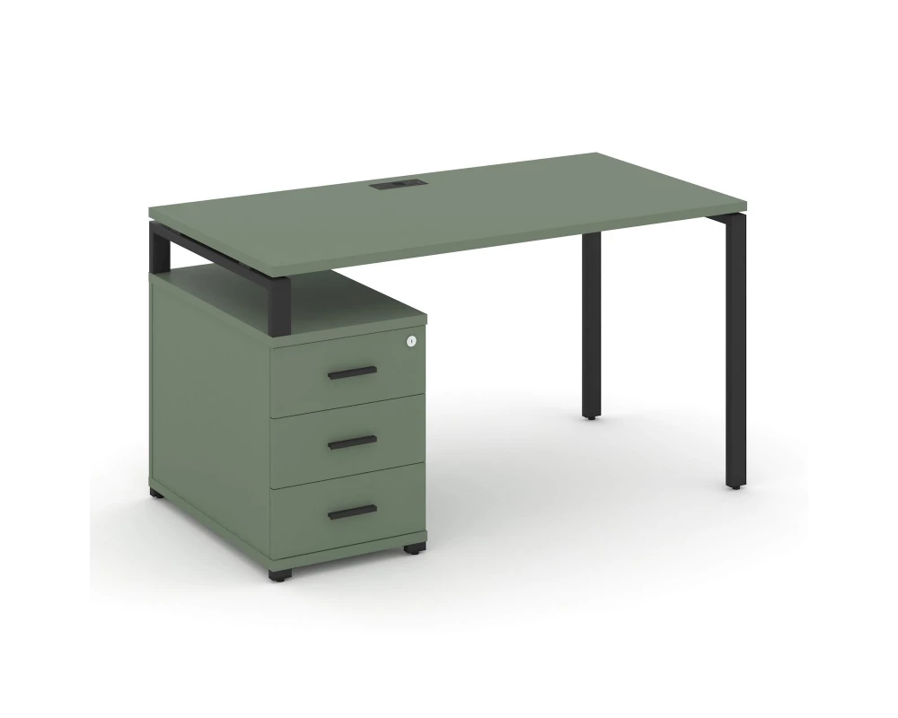 Стол письменный с 1 опорной тумбой CN.SP-302 B 1180/1546x720x750 Concept