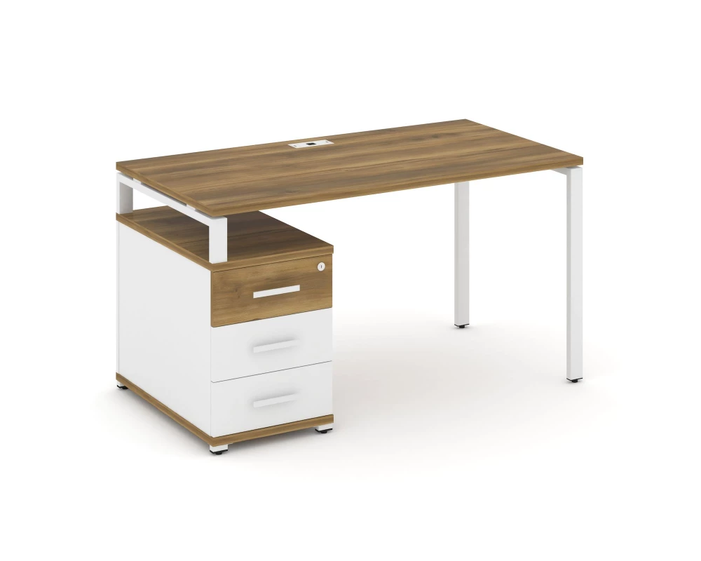 Стол письменный с 1 опорной тумбой CN.SP-303 W 1380/1746x720x750 Concept