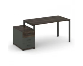 Стол письменный с 1 опорной тумбой CN.SP-303 W 1380/1746x720x750 Concept images