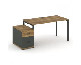 Стол письменный с 1 опорной тумбой CN.SP-307 W 1380/1746x720x750 Concept images