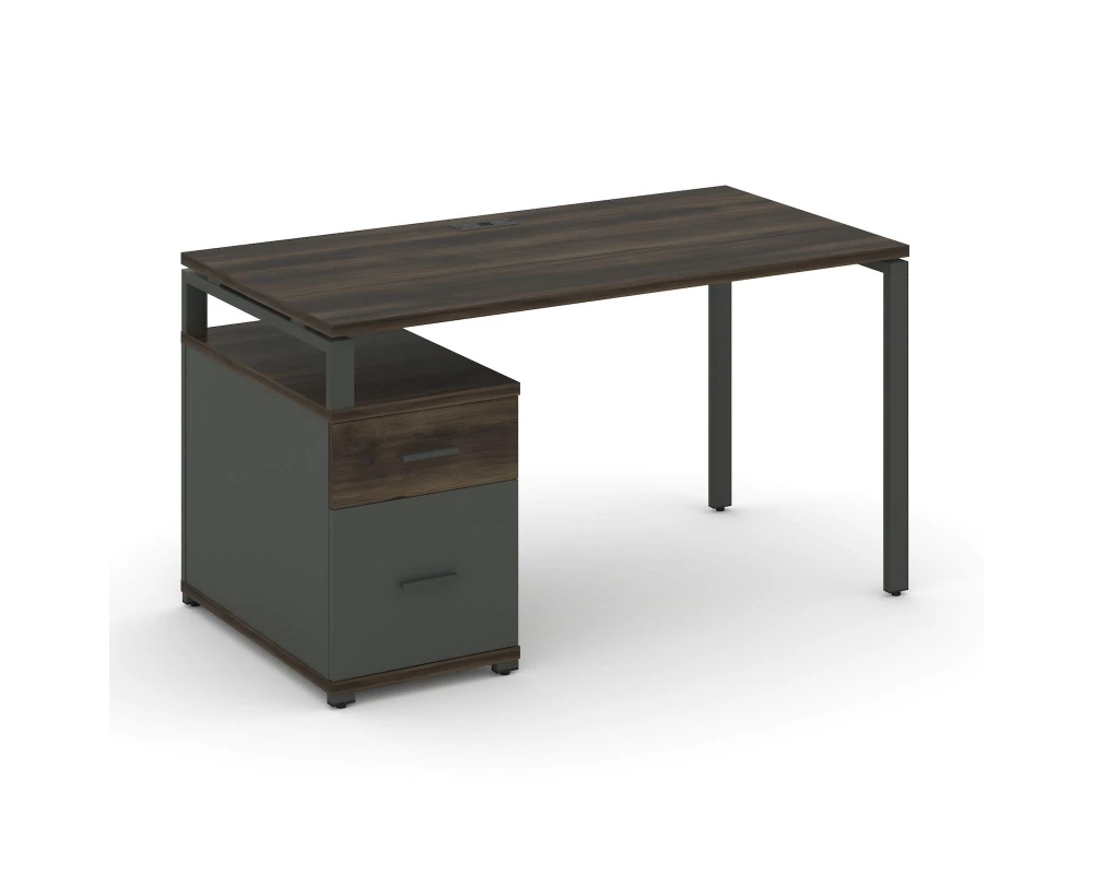 Стол письменный с 1 опорной тумбой CN.SP-307 W 1380/1746x720x750 Concept