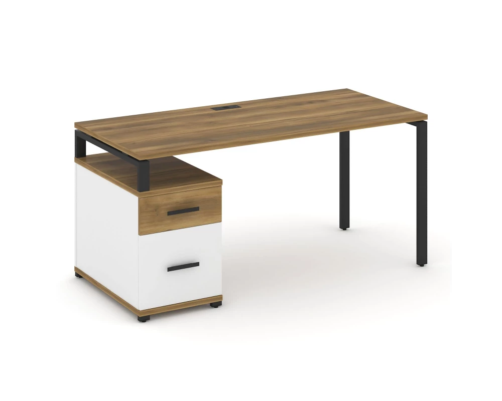 Стол письменный с 1 опорной тумбой CN.SP-308 W 1580/1946x720x750 Concept