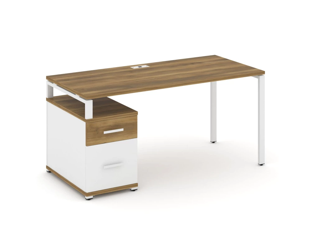 Стол письменный с 1 опорной тумбой CN.SP-308 W 1580/1946x720x750 Concept