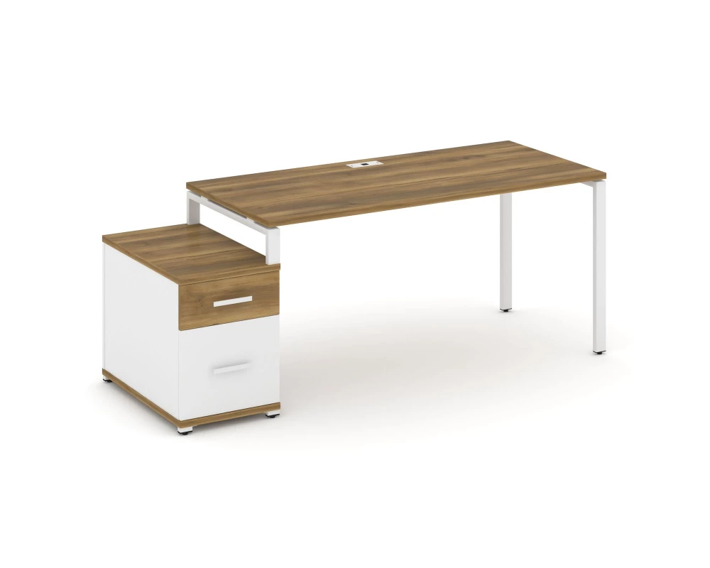 Стол письменный с 1 опорной тумбой CN.SP-308 W 1580/1946x720x750 Concept