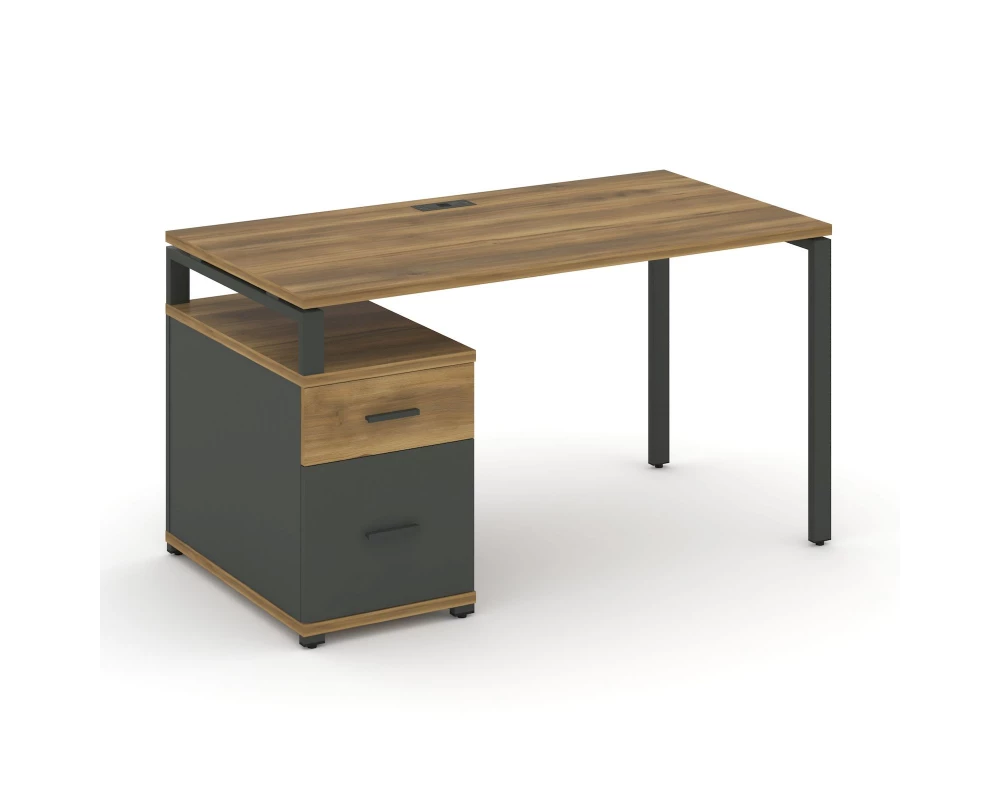 Стол письменный с 1 опорной тумбой CN.SP-308 W 1580/1946x720x750 Concept