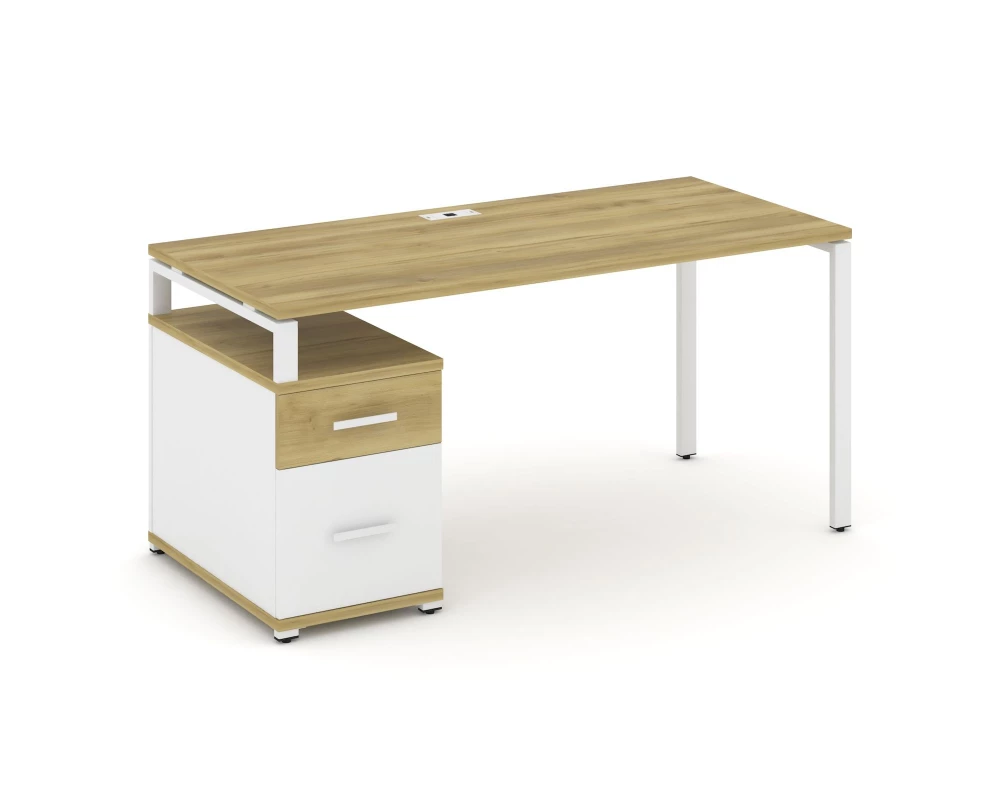 Стол письменный с 1 опорной тумбой CN.SP-308 W 1580/1946x720x750 Concept