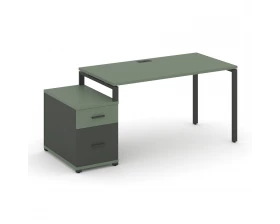 Стол письменный с 1 опорной тумбой CN.SP-308 W 1580/1946x720x750 Concept images