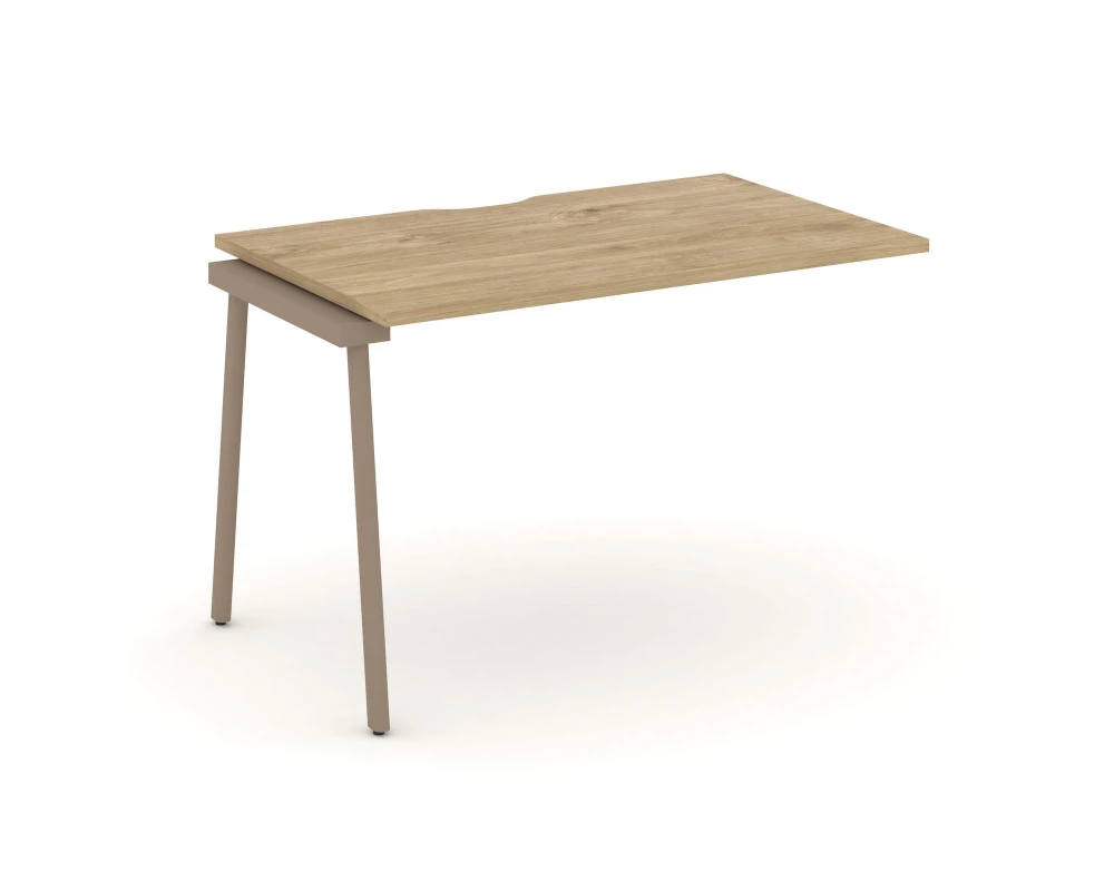 Наборный элемент рабочей станциии с вырезом на плоскоовальной трубе 118x73x75 Estetica