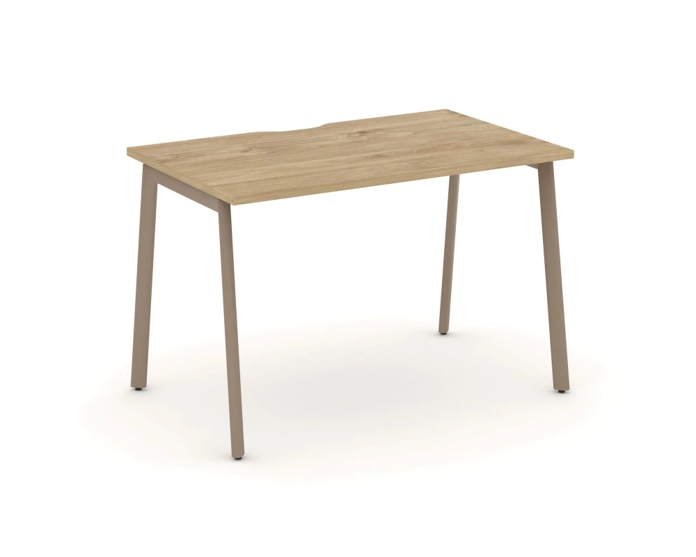 Стол рабочий с вырезом на плоскоовальной трубе 118x73x75 Estetica