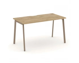 Стол рабочий с вырезом на плоскоовальной трубе 138x73x75 Estetica images