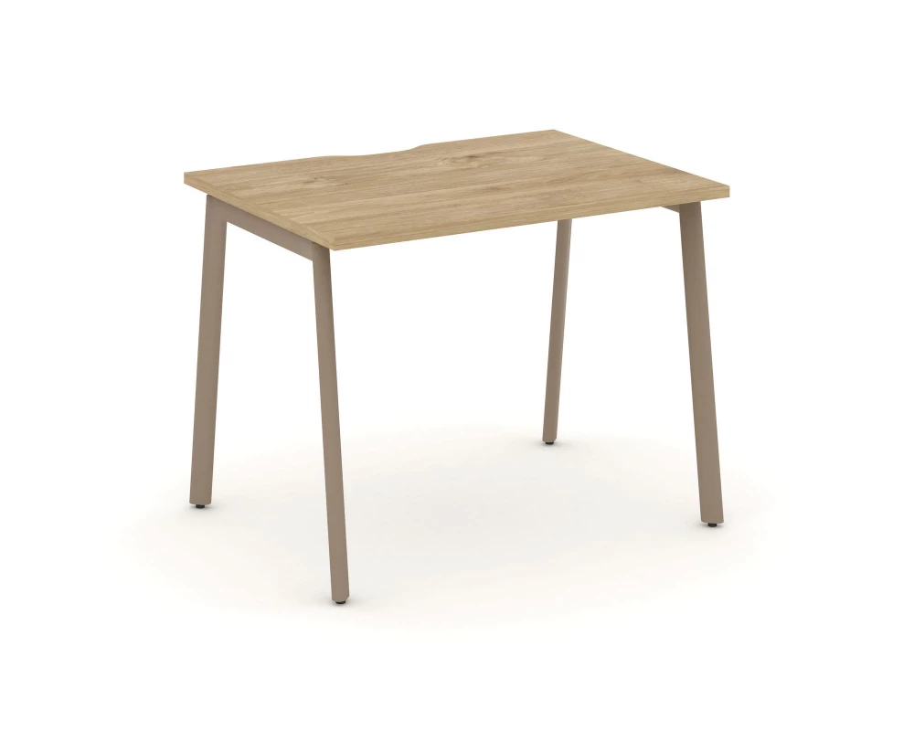 Стол рабочий с вырезом на плоскоовальной трубе 98x73x75 Estetica