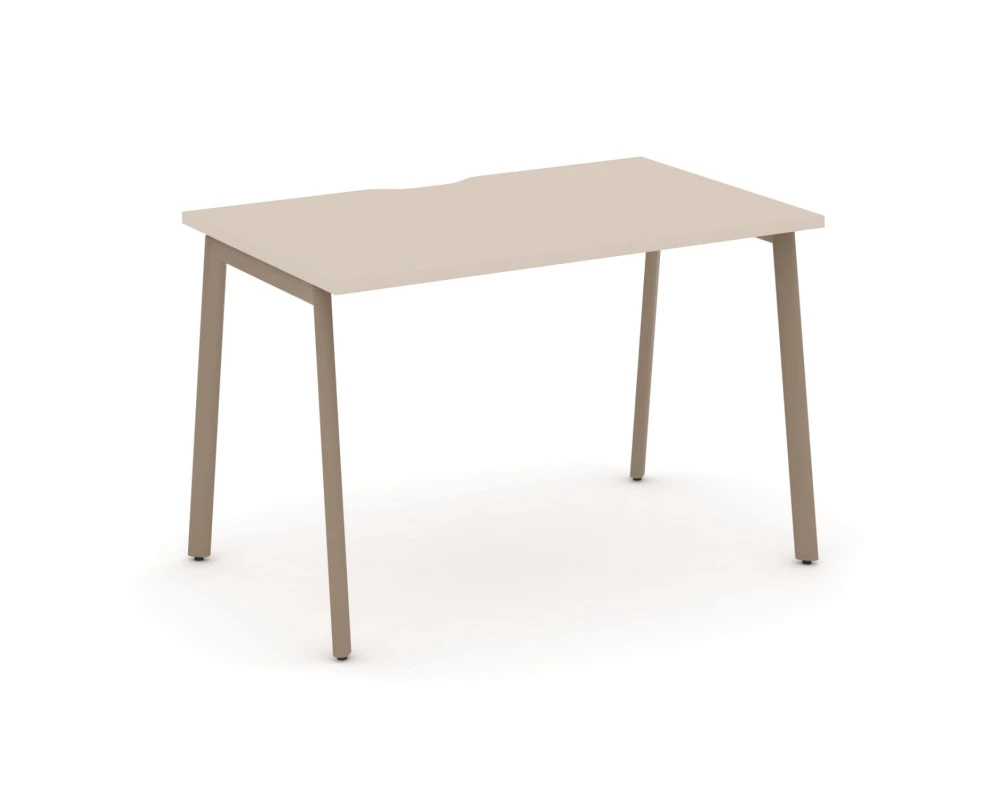 Стол рабочий с вырезом на плоскоовальной трубе 118x73x75 Estetica