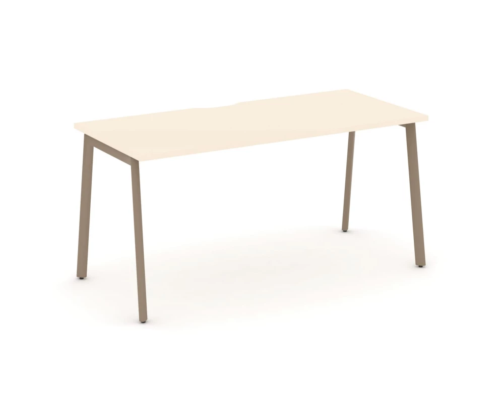 Стол рабочий с вырезом на плоскоовальной трубе 158x73x75 Estetica