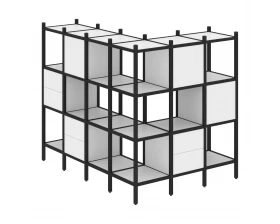 Угловой внешний стеллаж наборный L-52 1694x1278x1458 Loft images