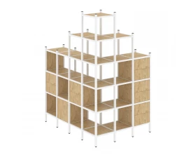 Угловой внешний стеллаж наборный L-56 1694x1278x2280 Loft images