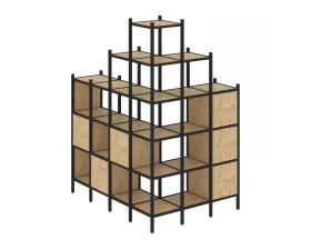 Угловой внешний стеллаж наборный L-56 1694x1278x2280 Loft images