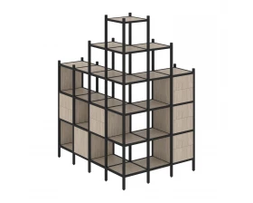 Угловой внешний стеллаж наборный L-56 1694x1278x2280 Loft images