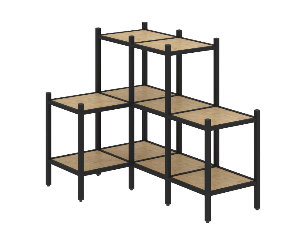 Угловой внутренний стеллаж L-37 862x1278x1047 Loft