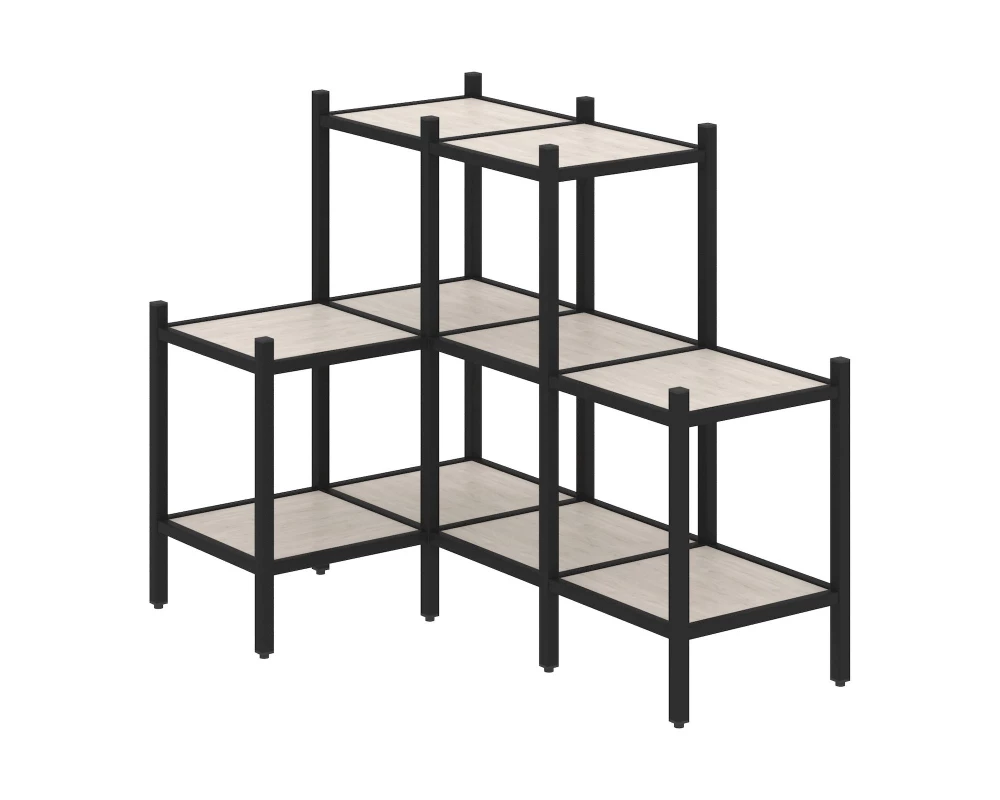 Угловой внутренний стеллаж L-37 862x1278x1047 Loft