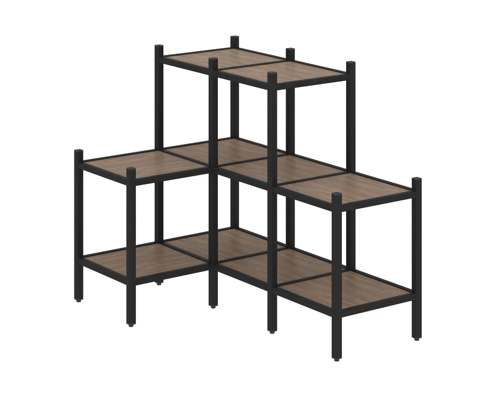 Угловой внутренний стеллаж L-37 862x1278x1047 Loft