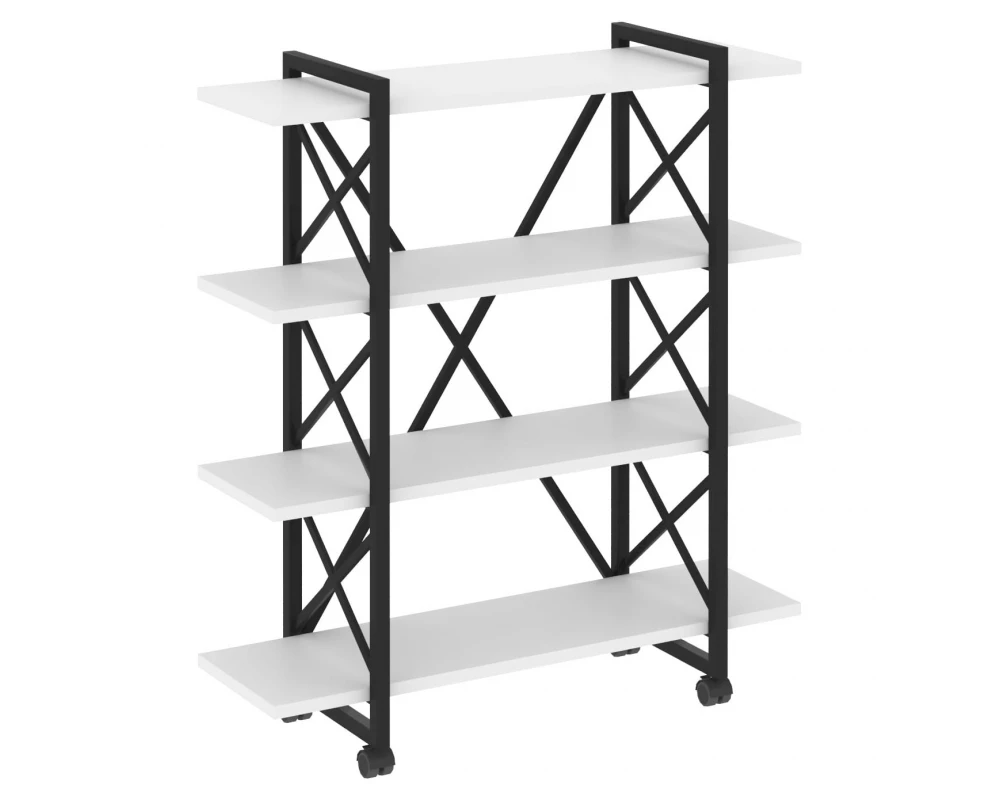 Стеллаж на колесных опорах - 4 полки 1200х400х1334 Loft