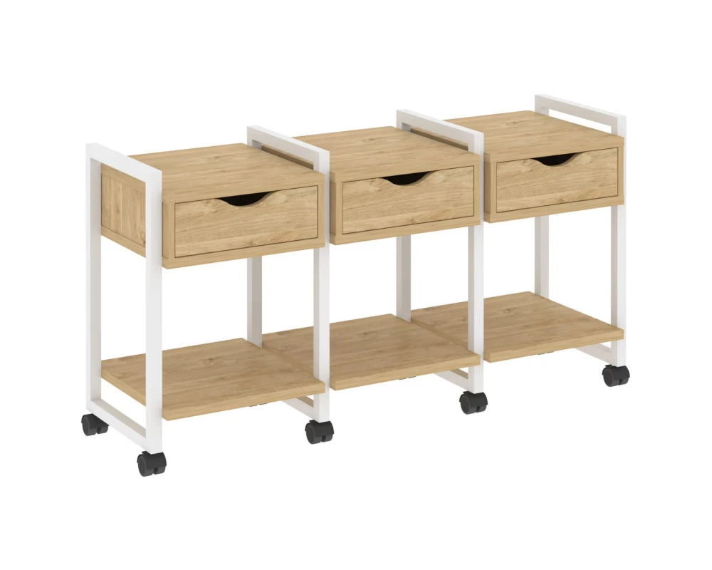 Тумба на колесных опорах наборная. Вариант №4 1440х460х767 Loft