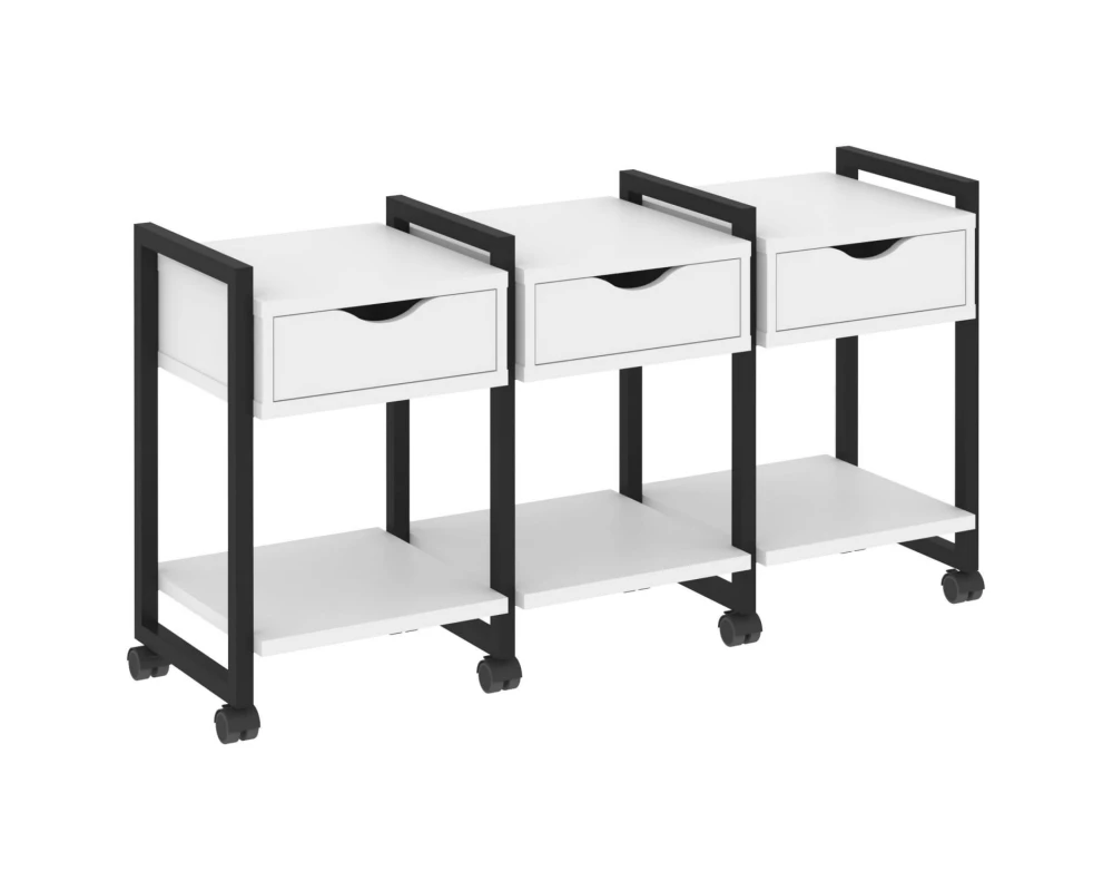 Тумба на колесных опорах наборная. Вариант №4 1440х460х767 Loft