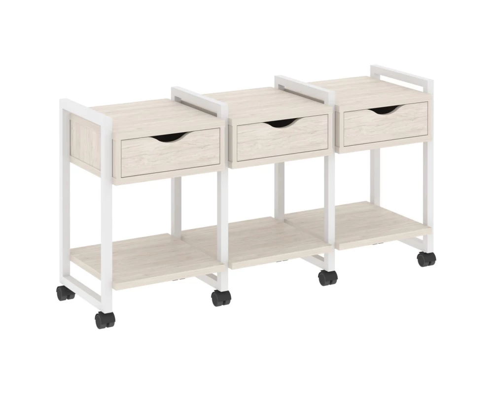 Тумба на колесных опорах наборная. Вариант №4 1440х460х767 Loft