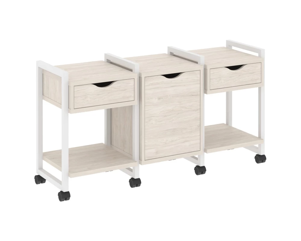 Тумба на колесных опорах наборная. Вариант №6 1440х460х767 Loft