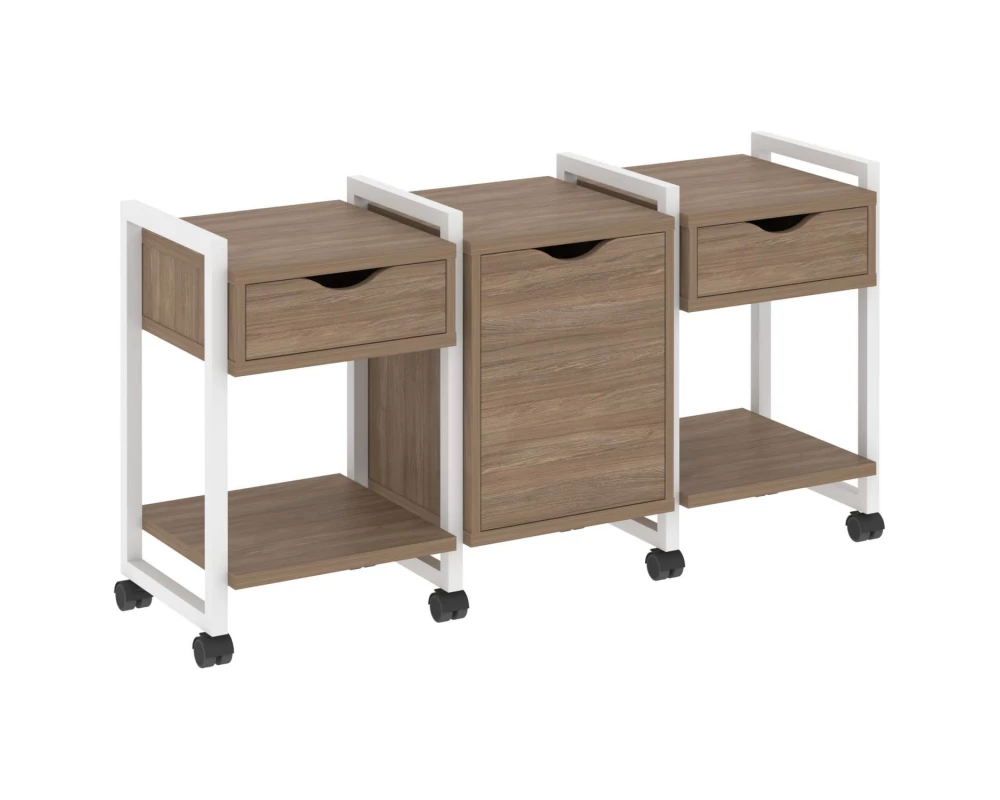 Тумба на колесных опорах наборная. Вариант №6 1440х460х767 Loft