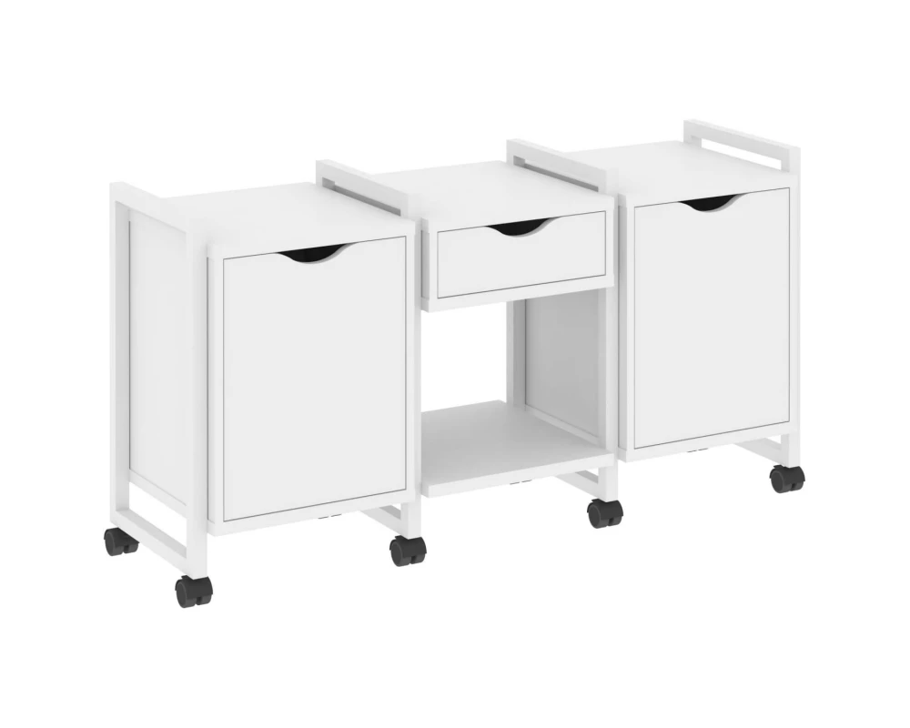 Тумба на колесных опорах наборная. Вариант №7 1440х460х767 Loft