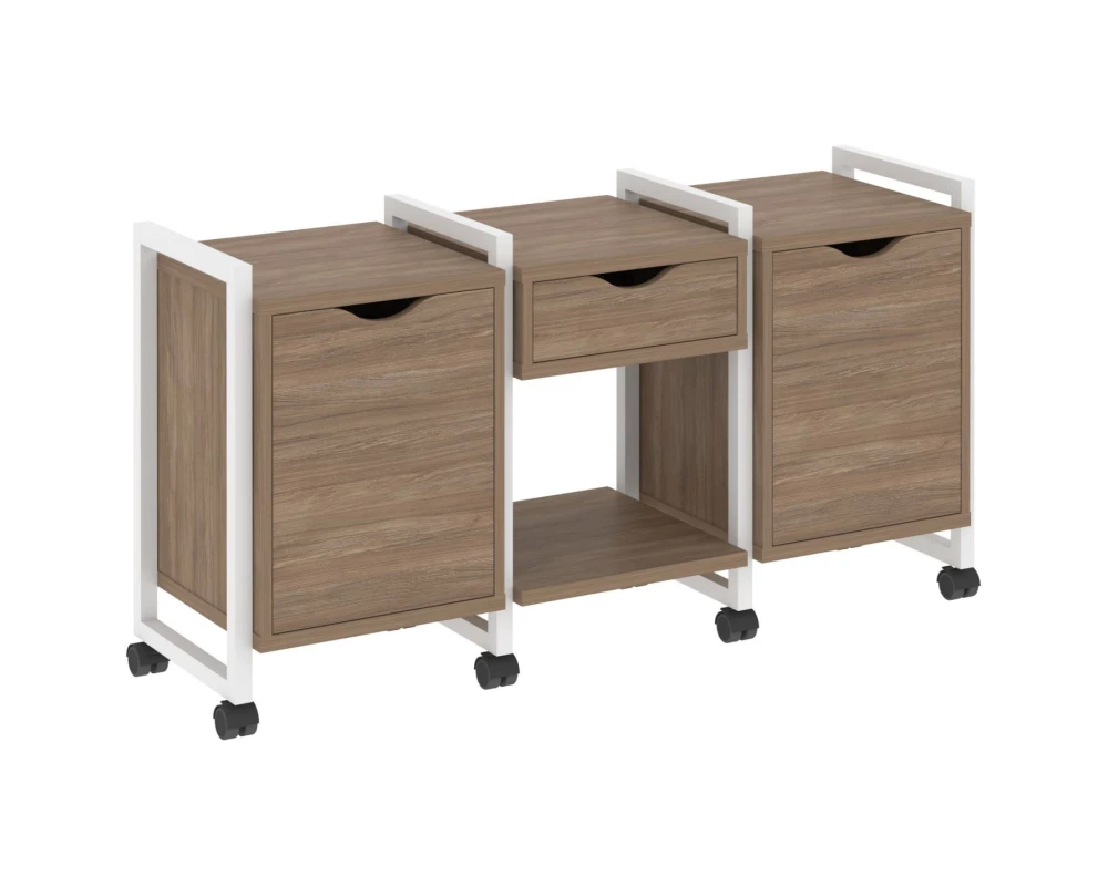 Тумба на колесных опорах наборная. Вариант №7 1440х460х767 Loft