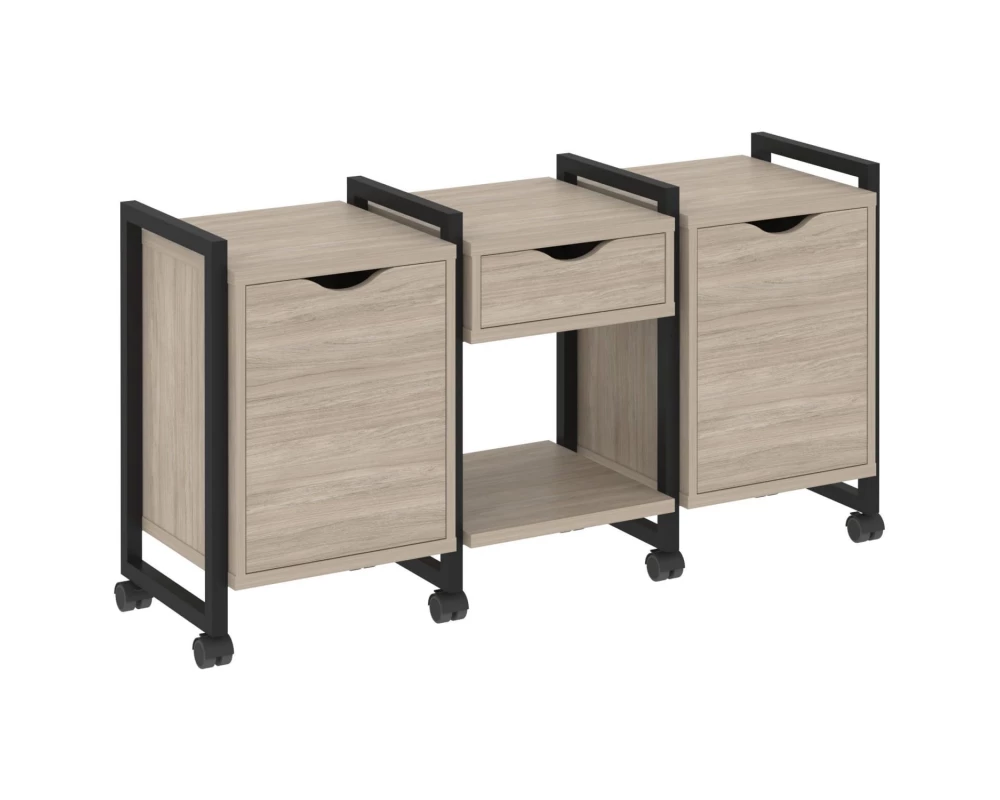 Тумба на колесных опорах наборная. Вариант №7 1440х460х767 Loft