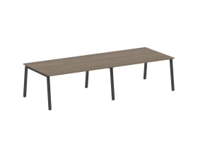 Переговорный стол (2 столешницы) на А-образном м/к 320x123,5x75 Metal System images