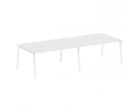 Переговорный стол (2 столешницы) на А-образном м/к 320x123,5x75 Metal System images