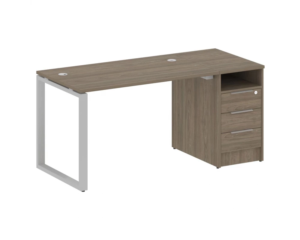 Рабочая станция на О-образном м/к с опорной тумбой 161,2x72x75 Metal System