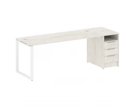 Рабочая станция на О-образном м/к с опорной тумбой 221,2x72x75 Metal System images