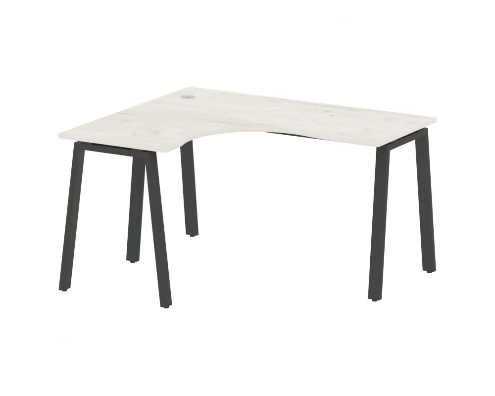 Стол криволинейный левый на А-образном м/к 140x120x75 Metal System