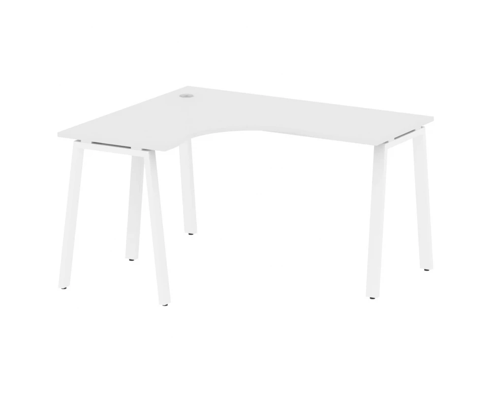 Стол криволинейный левый на А-образном м/к 140x120x75 Metal System