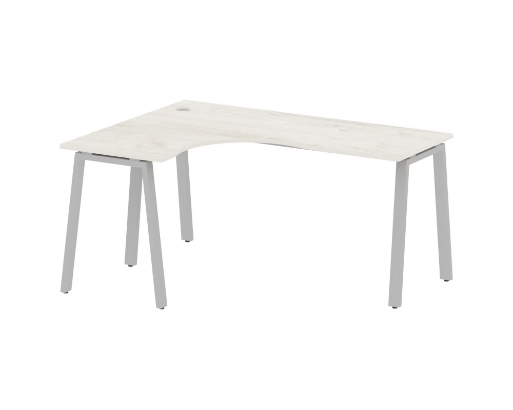 Стол криволинейный левый на А-образном м/к 160x120x75 Metal System