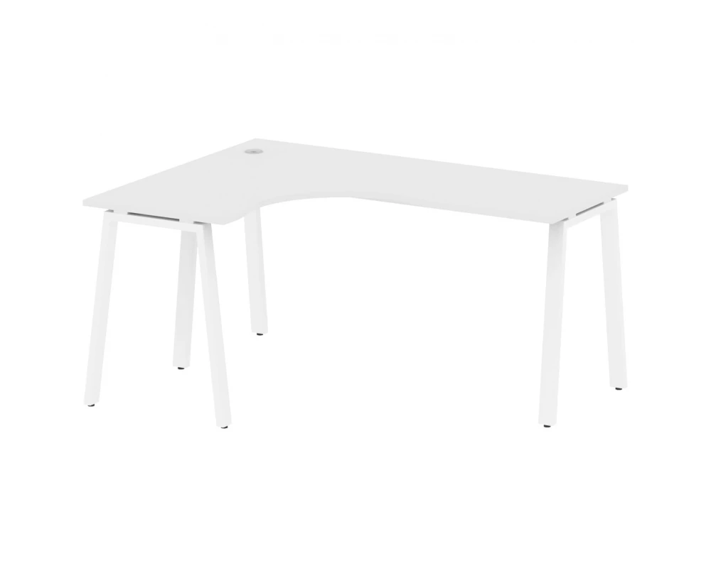 Стол криволинейный левый на А-образном м/к 160x120x75 Metal System