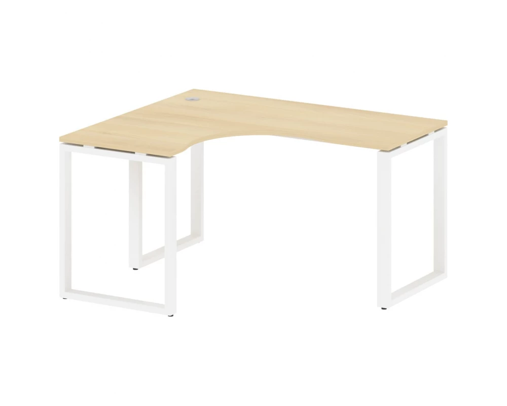 Стол криволинейный левый на О-образном м/к 140x120x75 Metal System